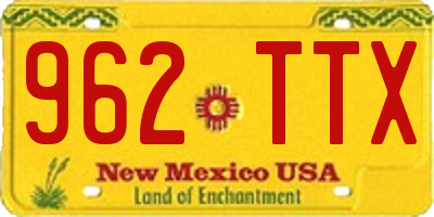 NM license plate 962TTX