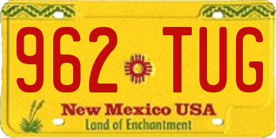 NM license plate 962TUG