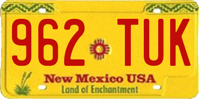 NM license plate 962TUK