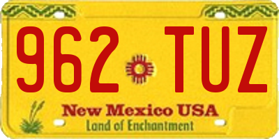 NM license plate 962TUZ