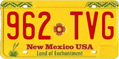NM license plate 962TVG