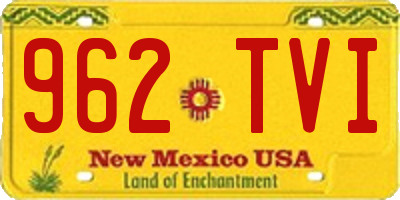 NM license plate 962TVI