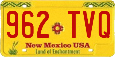 NM license plate 962TVQ