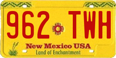 NM license plate 962TWH