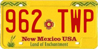 NM license plate 962TWP