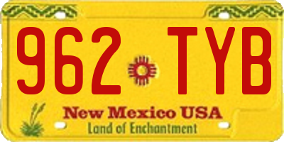 NM license plate 962TYB