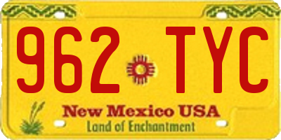NM license plate 962TYC