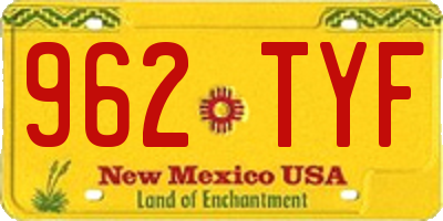 NM license plate 962TYF
