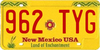 NM license plate 962TYG