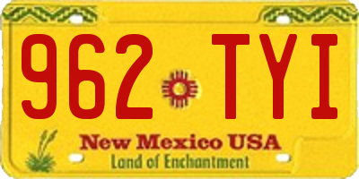 NM license plate 962TYI