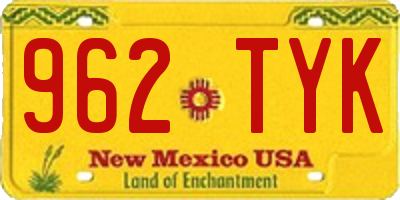 NM license plate 962TYK