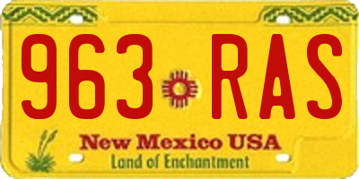 NM license plate 963RAS