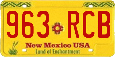 NM license plate 963RCB