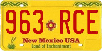 NM license plate 963RCE