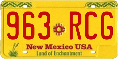 NM license plate 963RCG