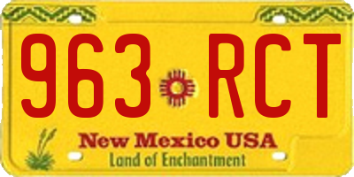NM license plate 963RCT