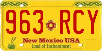 NM license plate 963RCY