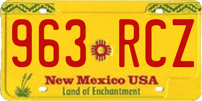 NM license plate 963RCZ