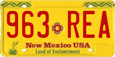 NM license plate 963REA