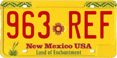 NM license plate 963REF