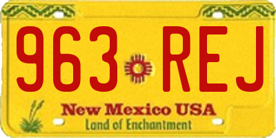 NM license plate 963REJ