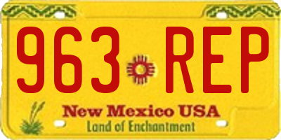 NM license plate 963REP