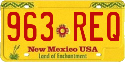 NM license plate 963REQ