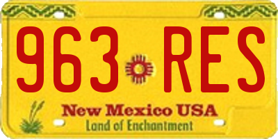 NM license plate 963RES