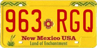 NM license plate 963RGQ