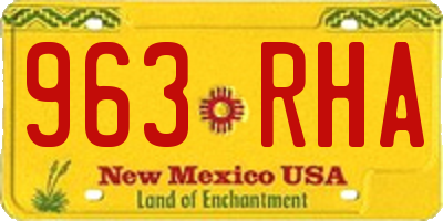 NM license plate 963RHA