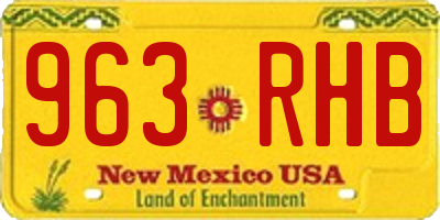 NM license plate 963RHB
