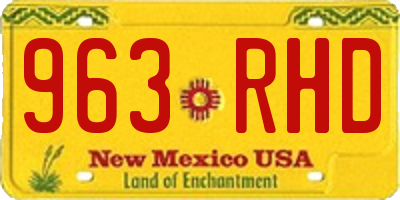 NM license plate 963RHD