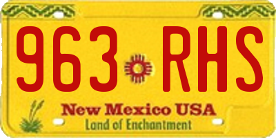 NM license plate 963RHS