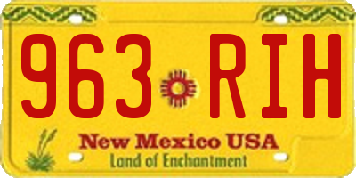NM license plate 963RIH