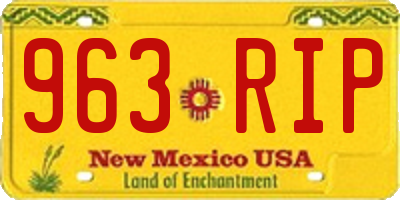 NM license plate 963RIP