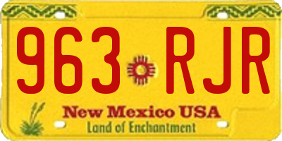 NM license plate 963RJR