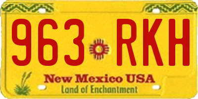 NM license plate 963RKH