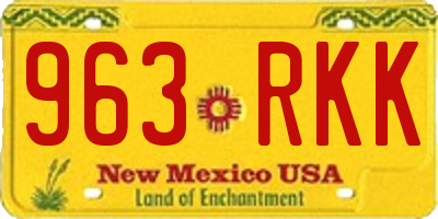 NM license plate 963RKK