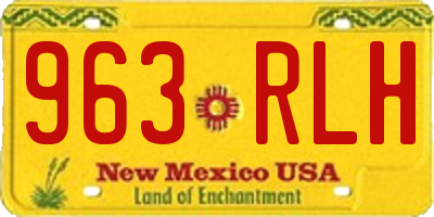 NM license plate 963RLH