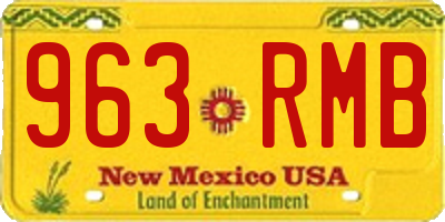 NM license plate 963RMB