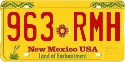NM license plate 963RMH