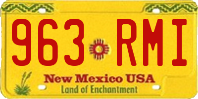 NM license plate 963RMI