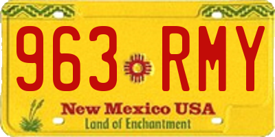 NM license plate 963RMY