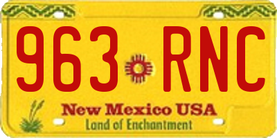 NM license plate 963RNC