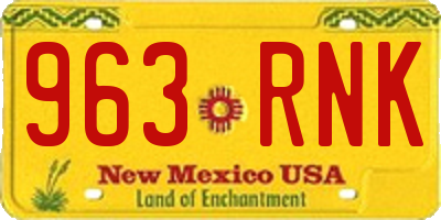 NM license plate 963RNK
