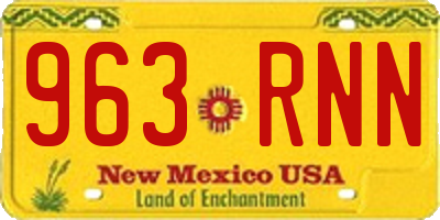 NM license plate 963RNN