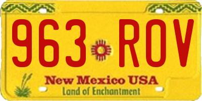 NM license plate 963ROV