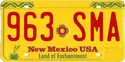 NM license plate 963SMA