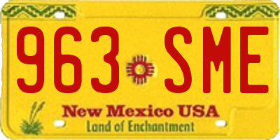 NM license plate 963SME