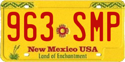 NM license plate 963SMP